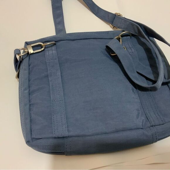 New BAGGALLINI Blue Nylon Crossbody Travel Organizer Shoulder Handbag Purse - Picture 3 of 9
